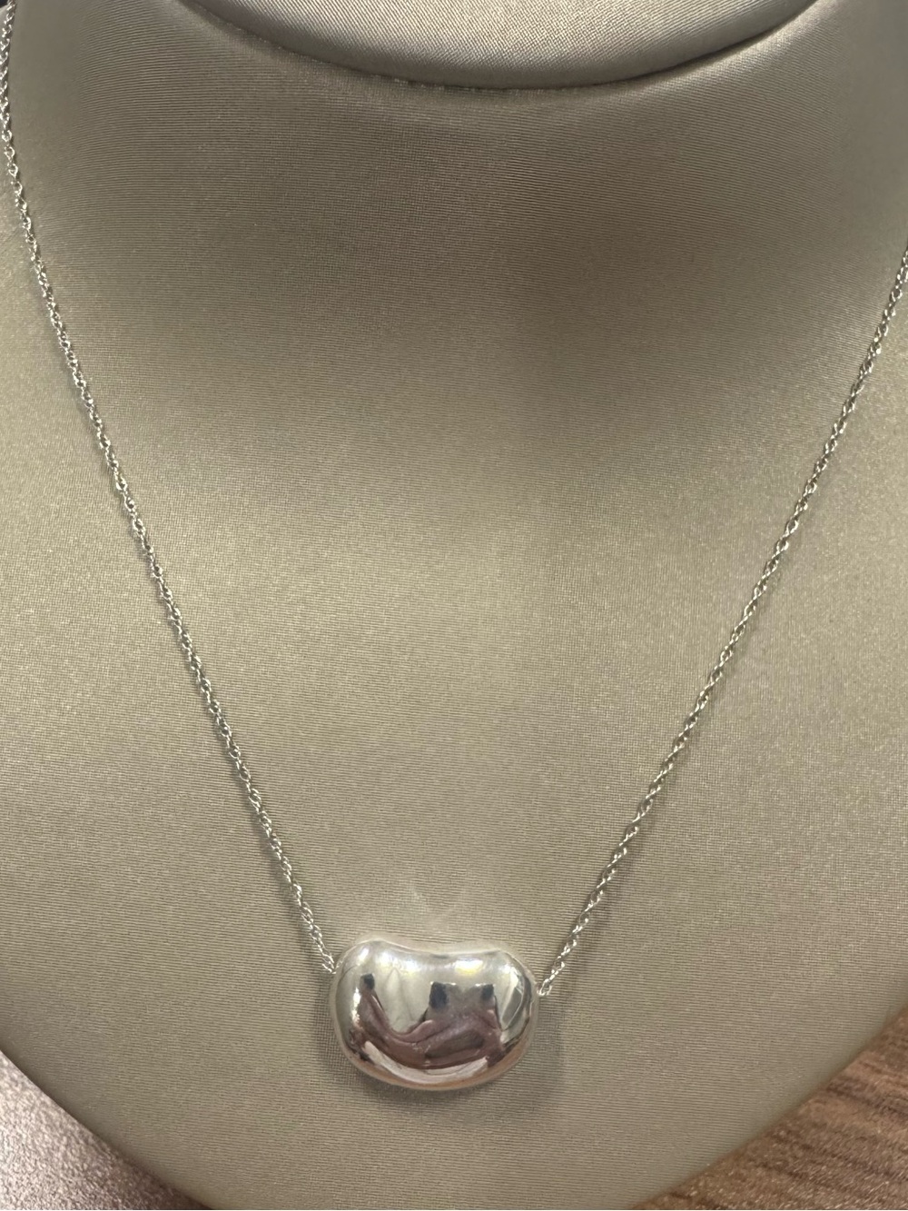 Tiffany & Co Elsa Peretti Sterling Silver Bean Pendant